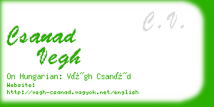 csanad vegh business card